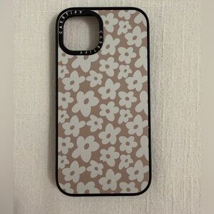 Casetify Daisy Pattern Phone Case - Cream and Brown